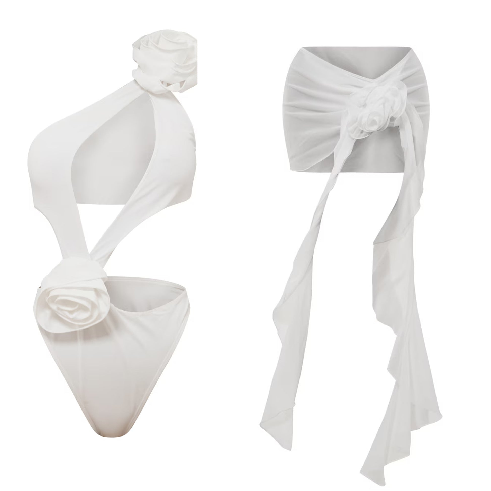 Elfenbein Rosentraum Strandset